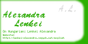 alexandra lenkei business card